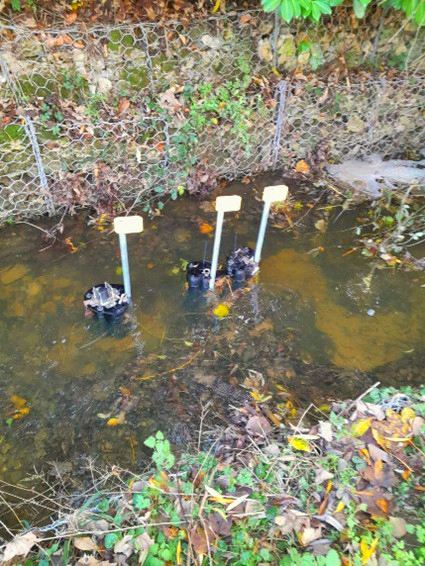 Image 5: Seneye Sensor and Microsamplers at Tollgate Bridge